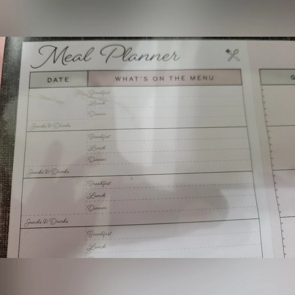 NWT Gartner Studios Desktop Meal Planning/ Grocery Shopping List